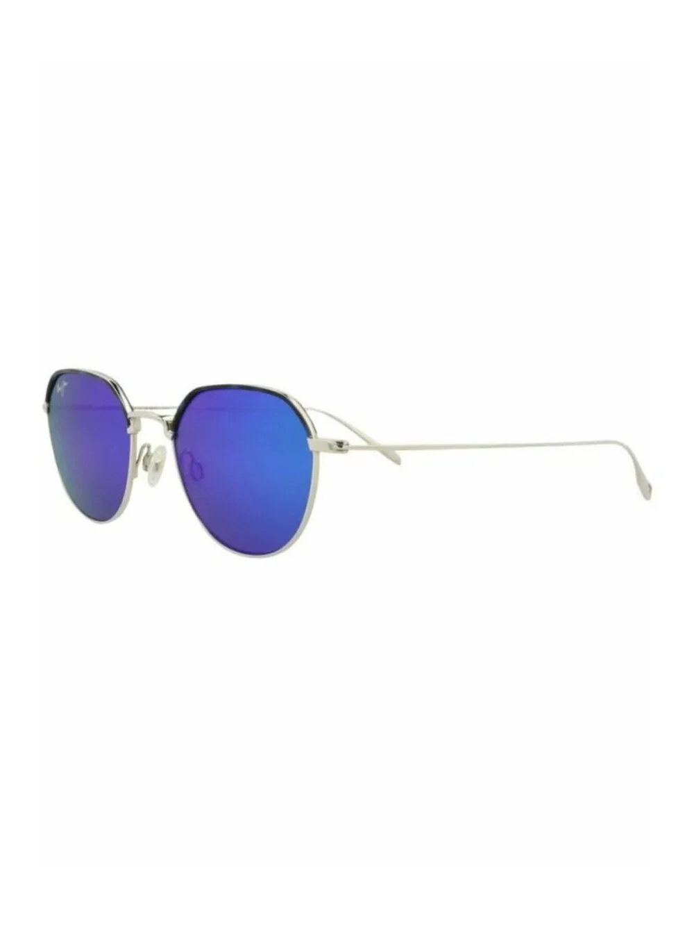 New Maui Jim Unisex Round/Oval Silver Silver Blue Fashion Designer Sunglasses